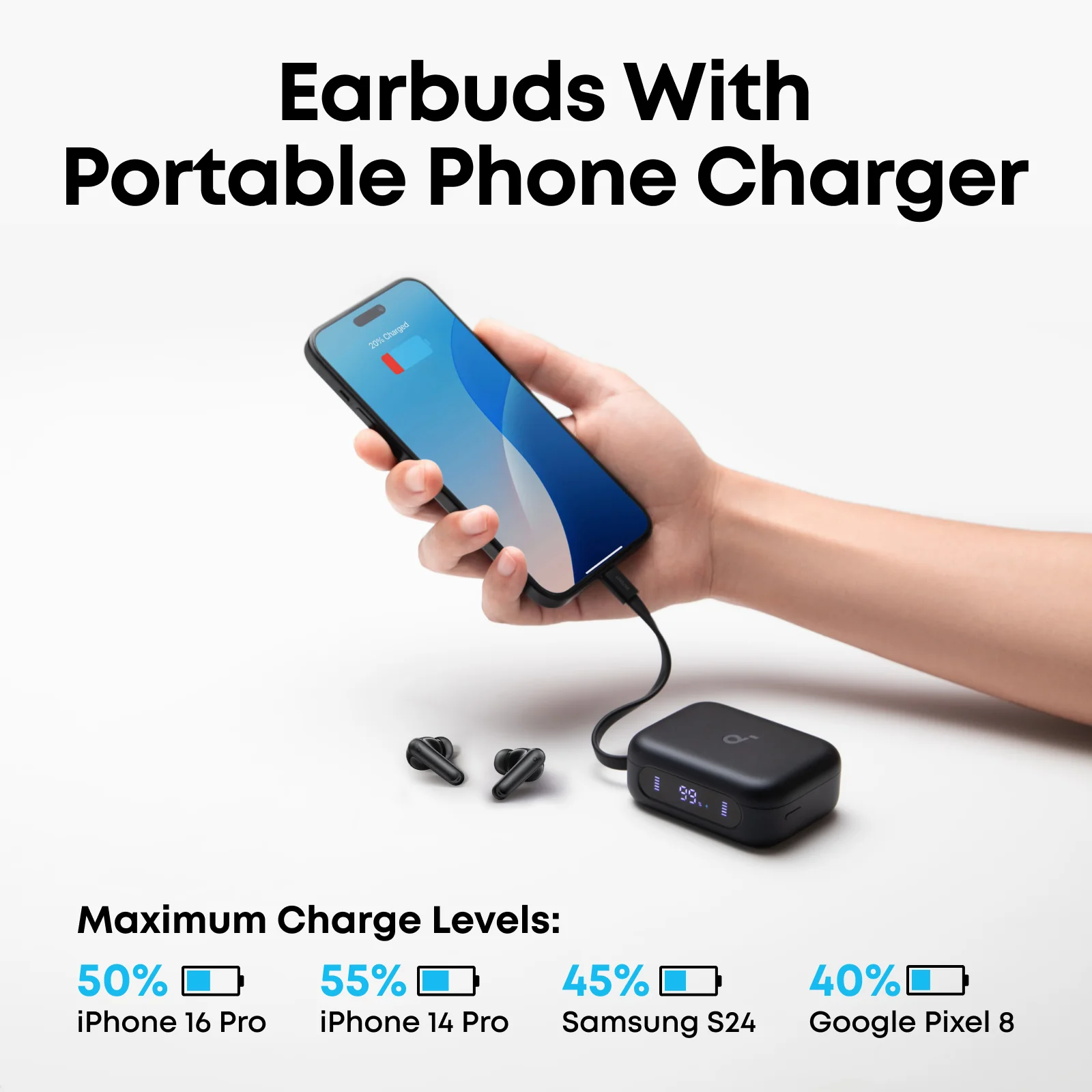 soundcore P41i | Earbuds with Built-In Phone Charging - Image 2