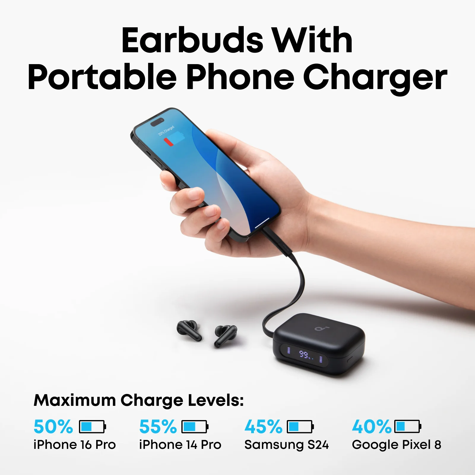 soundcore P41i | Earbuds with Built-In Phone Charging - Image 4