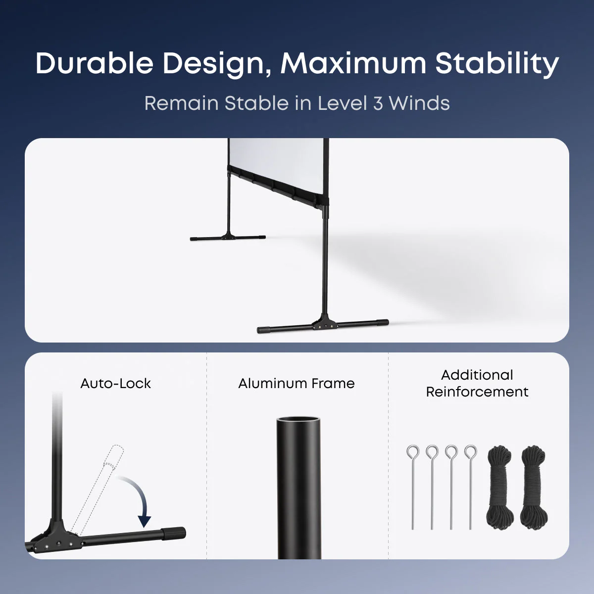 soundcore Nebula 100-Inch Home Projector Screen | Durable & Easy Setup - Image 5