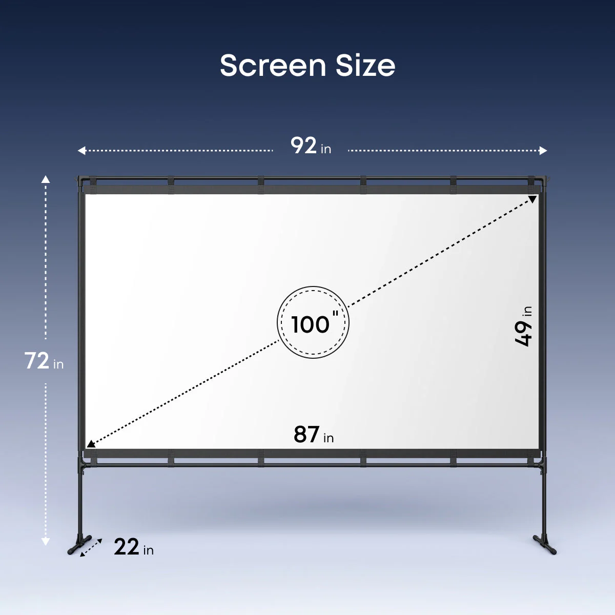 soundcore Nebula 100-Inch Home Projector Screen | Durable & Easy Setup - Image 7
