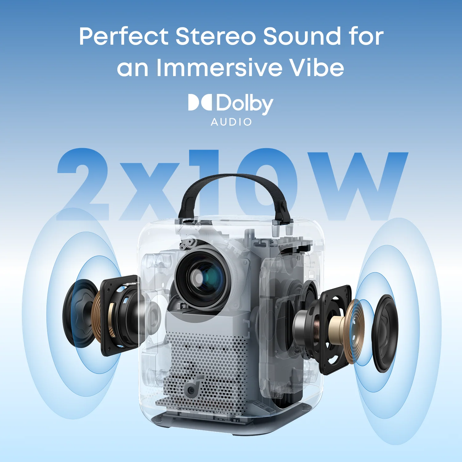 soundcore Nebula P1i | World's First Smart Portable Projector with Flippable Speakers - Image 10