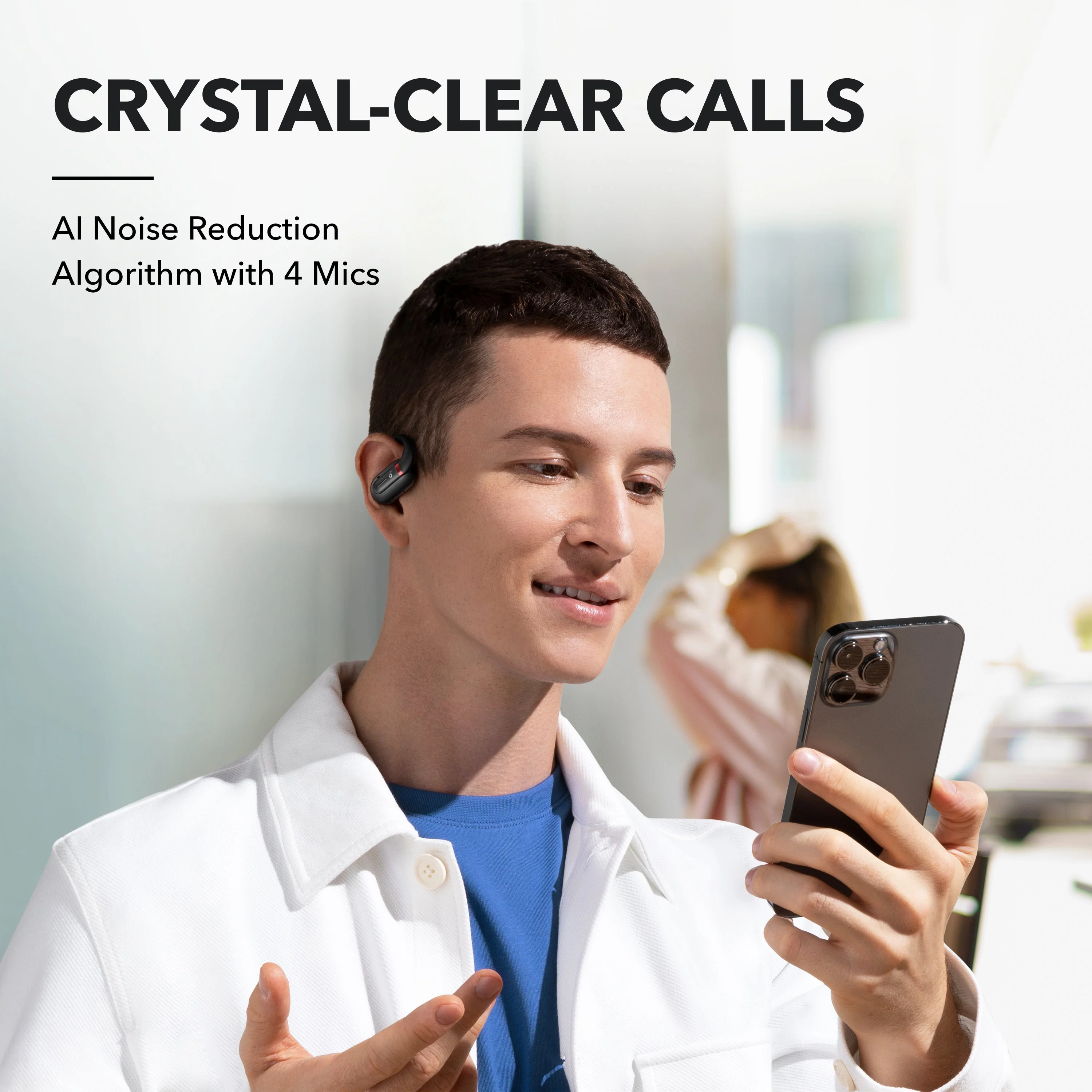 Soundcore by Anker V30i Open-Ear Headphones, Ultra-Comfort, Lightweight Design, Snug Fit, Ergonomic Ear Hooks, Robust Bass, 36H Playtime, Bluetooth 5.3, App Control, Clear Calls, Wireless Earbuds -TTS - Image 4